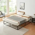 Metallbett Kreta 160x200 cm Schwarz [en.casa]
