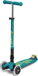 Micro 780007706, Scooter Maxi Micro Deluxe LED foldable petrol gr&uuml;n
