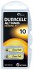 Duracell ActivAir Easy Tab 10 Hörgeräte Batterie 1,4V (6er Blister)