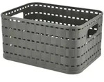 Rotho Aufbewahrungsbox COUNTRY &brvbar; grau &brvbar; Kunststoff &brvbar; Ma&szlig;e (cm): B: 13,7 H: 9,8