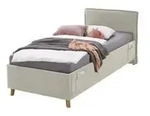Polsterbett mit trendiger Kederumrahmung &brvbar; beige &brvbar; Ma&szlig;e (cm): B: 103 H: 90