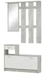 Garderobe &brvbar; grau &brvbar; Ma&szlig;e (cm): B: 100 H: 191 T: 25.0