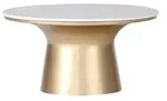 Couchtisch &brvbar; wei&szlig; &brvbar; Ma&szlig;e (cm): H: 39 &Oslash;: 76.0