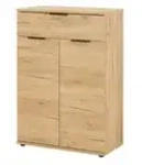 Primo Schuhschrank Padua &brvbar; holzfarben &brvbar; Ma&szlig;e (cm): B: 75 H: 110 T: 37.0