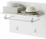 Garderobenpaneel &brvbar; wei&szlig; &brvbar; Ma&szlig;e (cm): B: 60 H: 49 T: 26.0