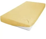 Jersey Spannbettlaken &brvbar; gelb &brvbar; Ma&szlig;e (cm): B: 120 H: 22