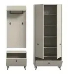 Garderobenkombination &brvbar; beige &brvbar; Ma&szlig;e (cm): B: 195 H: 190 T: 35.0