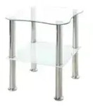 Beistelltisch &brvbar; transparent/klar &brvbar; Ma&szlig;e (cm): B: 40 H: 47 T: 40.0