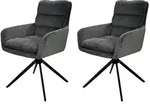 by Living Armlehnenstuhl 2er-Set &brvbar; grau &brvbar; Ma&szlig;e (cm): B: 58 H: 87