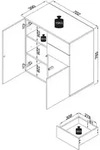Kommode &brvbar; holzfarben &brvbar; Ma&szlig;e (cm): B: 70 H: 77