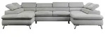 Wohnlandschaft Peter &brvbar; grau &brvbar; Ma&szlig;e (cm): B: 346 H: 76