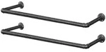 Kleiderstange 2er-Set &brvbar; schwarz &brvbar; Metall &brvbar; Ma&szlig;e (cm): B: 92 H: 7