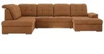 Wohnlandschaft mit Schlaffunktion Madrito &brvbar; orange &brvbar; Ma&szlig;e (cm): B: 323 H: 89