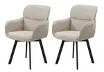 by Living Stuhl 2er-Set &brvbar; braun &brvbar; Ma&szlig;e (cm): B: 61 H: 90