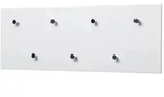 Garderobenpaneel &brvbar; wei&szlig; &brvbar; MDF-Platte &brvbar; Ma&szlig;e (cm): B: 80 H: 30 T: 5.5