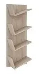 Weinregal &brvbar; holzfarben &brvbar; Ma&szlig;e (cm): B: 33 H: 106,5 T: 25.6