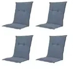 Auflage niedrig 4er-Set Basic &brvbar; blau &brvbar; Ma&szlig;e (cm): B: 50 H: 6