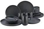 CreaTable Kombiservice Uno &brvbar; schwarz &brvbar; Steinzeug/Steingut &brvbar; Ma&szlig;e (cm): B: 37 H:
