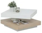 Couchtisch drehbar &brvbar; wei&szlig; &brvbar; Ma&szlig;e (cm): B: 67 H: 35