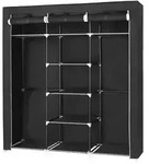 Stoffschrank &brvbar; schwarz &brvbar; Ma&szlig;e (cm): B: 150 H: 175