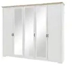 Kleiderschrank Jasmin II &brvbar; wei&szlig; &brvbar; Ma&szlig;e (cm): B: 266 H: 220 T: 64.0