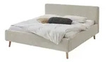Polsterbettgestell Mattis &brvbar; beige &brvbar; Ma&szlig;e (cm): B: 201 H: 105