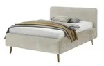 Polsterbettgestell Mattis &brvbar; beige &brvbar; Ma&szlig;e (cm): B: 161 H: 105