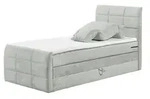 Boxspringbett Kuba 3 &brvbar; grau &brvbar; Ma&szlig;e (cm): B: 123 H: 113