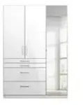 Kleiderschrank Homburg &brvbar; wei&szlig; &brvbar; Ma&szlig;e (cm): B: 136 H: 197 T: 54.0