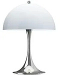 Louis Poulsen Panthella 250 Tischleuchte Portable V3 Chrome Opal Blue Grey