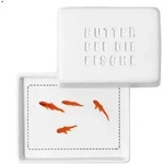 r&auml;der Poesie Et Table Butterdose klein Porzellan wei&szlig;