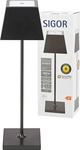 SIGOR 4502301, Sigor Akku-Tischleuchte NUINDIE Eckig Schwarz