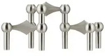 STOFF Nagel Kerzenhalter 3er Pack Black chrome