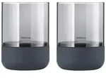 Blomus Windlicht Set 2 St&uuml;ck -CALMA- Steel Grey