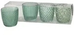 Boltze Windlicht Marilu 4er Set, &Oslash; 7,5 cm, H&ouml;he 7,5 cm, petrol