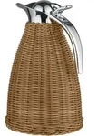 IB Laursen Thermoskanne mit Polyrattangeflecht, H&ouml;he 27 cm, &Oslash; 16,5 cm, braun