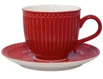 GreenGate Tasse & Untertasse Alice, red