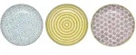 Bloomingville Patrizia Dessertteller, 3er, Steingut, &Oslash; 16 cm, 3 verschiedene Farben