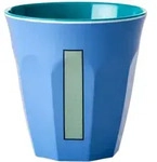 RICE Melamin Becher Buchstaben, &Oslash;9 x H9cm, mehrfarbig, I1