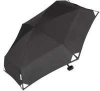 Euroschirm Trekking-Regenschirm Dainty schwarz (mit Reflektoren) (EG1028-REF)