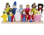 Fingerpuppen M&auml;rchenset 12-teilig ab 3 Jahren, 10-13 cm, Filz/Stoff,...