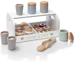 Cafe Spielset 32-teilig, Holz, Acrylglas, 32 x 23 x 15 cm, mehrfarbig - MUSTERKIND