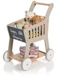 Einkaufswagen aus Buchenholz ffr Kinder 47x30,5x61 cm holzfarben mit...