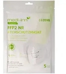 Medi-Inn Atemschutzmasken FFP2 wei&szlig; ohne Ventil 4-lagig 100 x 5 St&uuml;ck = 500...