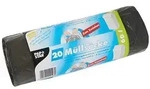 Papstar M&uuml;lls&auml;cke mit Zugband, LDPE 60 Liter 75 cm x 65 cm grau 12 x 20 = 240