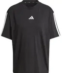 adidas 3S T-Shirt Damen | Gr. S | schwarz - schwarz