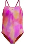 SPEEDO PRINT THINSTRAP Badeanzug M&auml;dchen in pnk-org, Gr&ouml;&szlig;e 140 - rosa