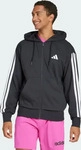 adidas JD1877, adidas M 3S FT FZ Hoodie Herren | Gr. XS | schwarz