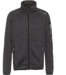CMP Strickfleece Herren in nero-glacier, Gr&ouml;&szlig;e 54 - schwarz