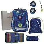 DerDieDas ErgoFlex Light LED Schulranzen Set Moon Mission 6-teilig